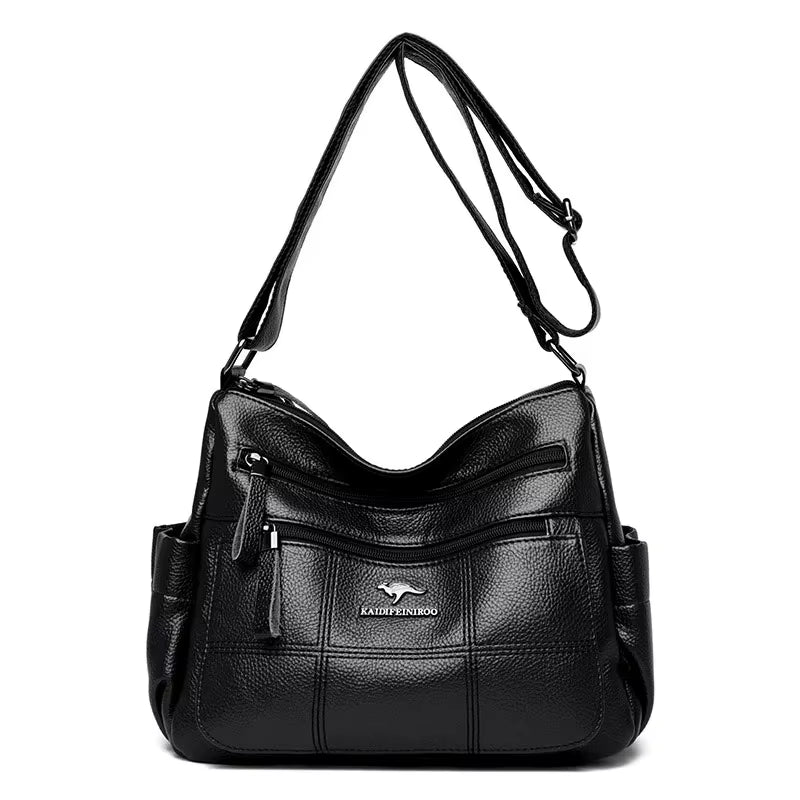 Soft Leather Luxury Handbags Women Bags Designer 3 Layers Shoulder Crossbody Sac Ladies Large Capacity Shopping Messenger Tote