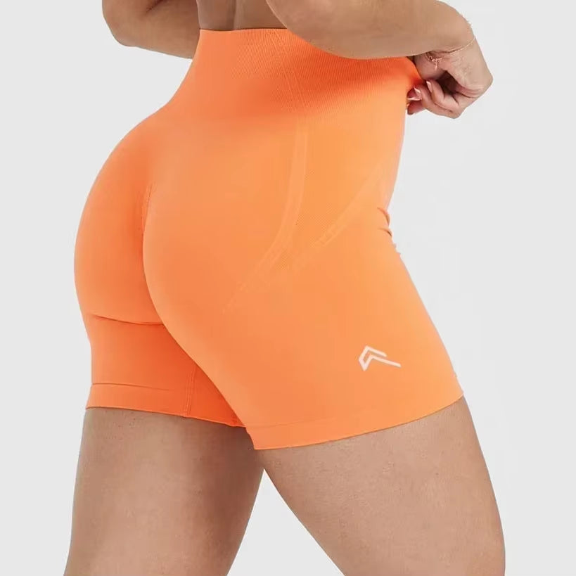 Women'S Seamless Hip Shrink Fitness Shorts Yoga Fitness Clothing Sports Training Clothing Activity Easy Shorts Cycling Shorts